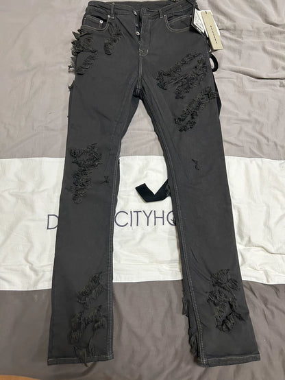 Rick Owens DRKSHDW Distressed Straight Jeans