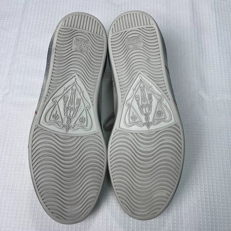 Gucci White Dirty Sneakers Size 8.5