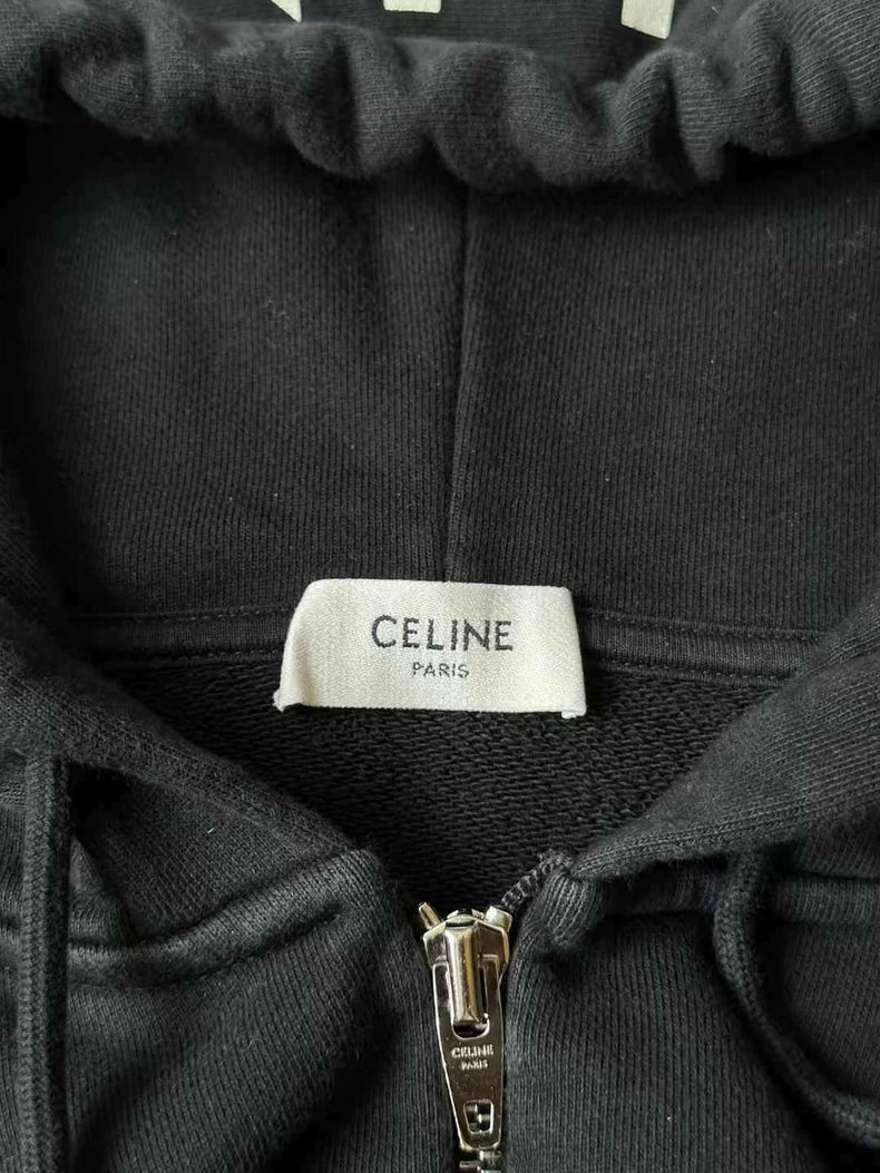 Celine Logo Zip-Up Hoodie for Men