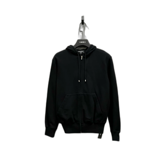 CHANEL Sequin Embroidered Zipper Hoodie Sweatshirt