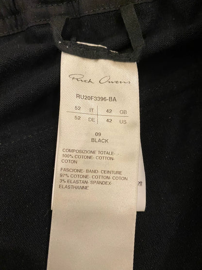 Rick Owens Black Drawstring Jogger Pants