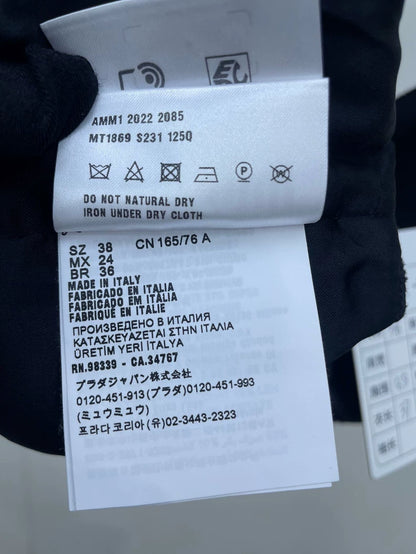 miumiu Black Wool Crop Top