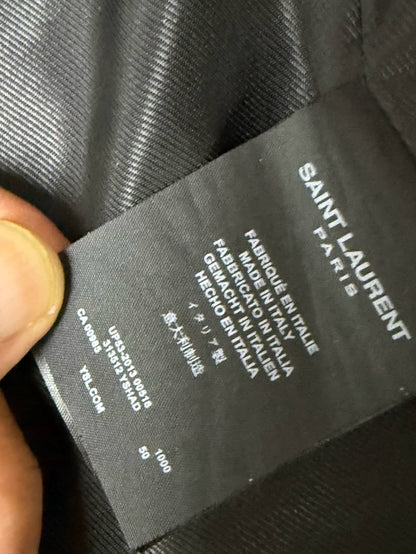 Saint Laurent Black Leather Biker Vest