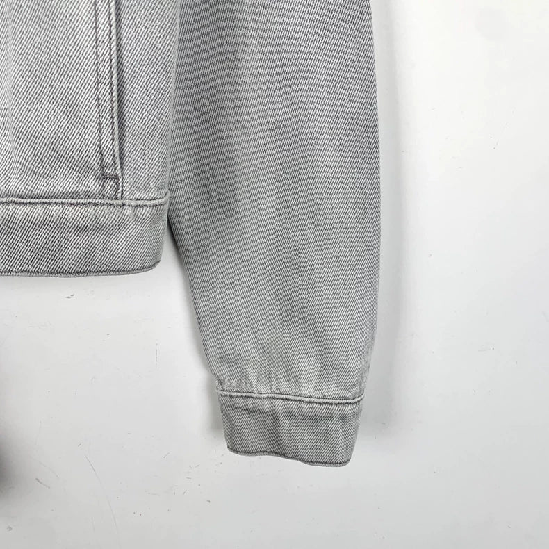 Dior Gray White Jungle Print Denim Jacket