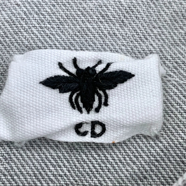 Dior Gray White Jungle Print Denim Jacket