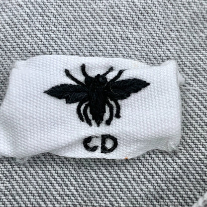 Dior Gray White Jungle Print Denim Jacket