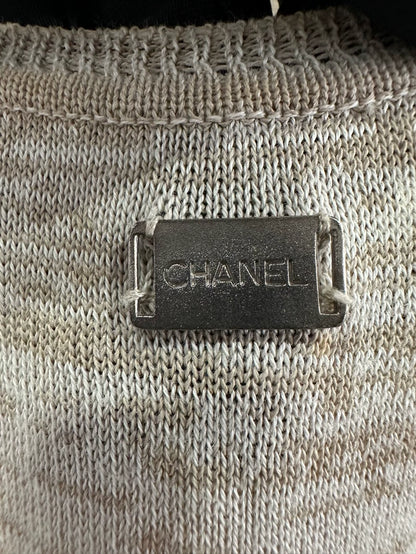 Chanel Beige Knit Sleeveless Tank Top