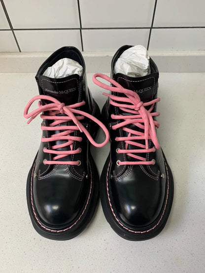 Alexander McQueen Black Pink Martin Boots