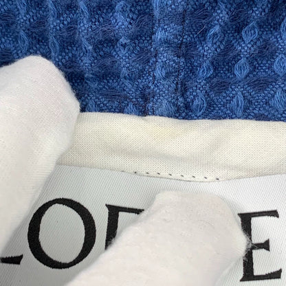 Loewe Blue Hoodie with Tassels and Embroidery