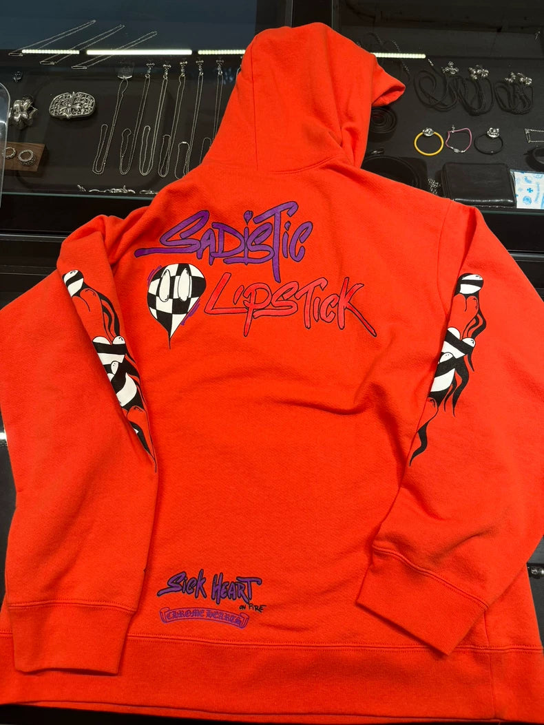 Chrome Hearts Matty Boy Coral Red Hoodie-yf