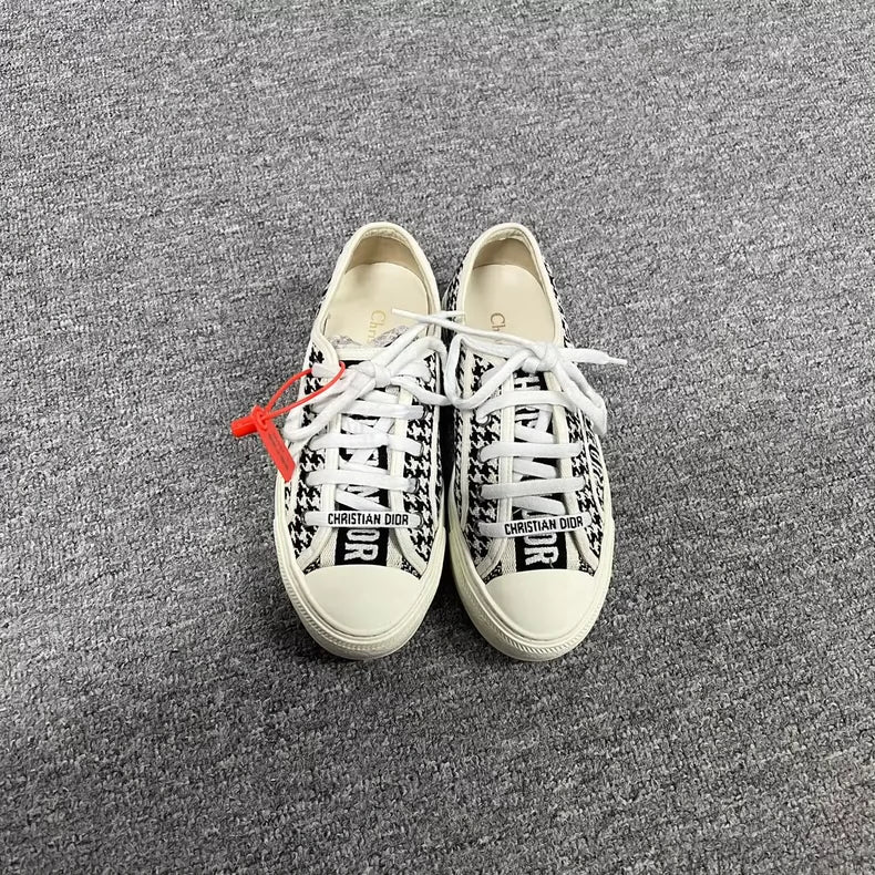 Dior Houndstooth Low-Top Casual Shoes