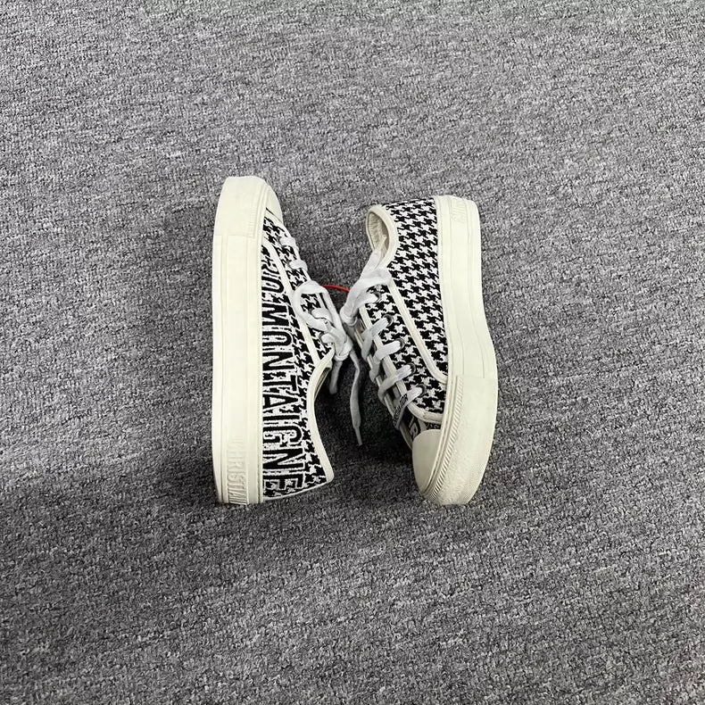 Dior Houndstooth Low-Top Casual Shoes