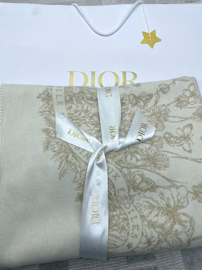 Dior Cashmere Butterfly Throw Blanket