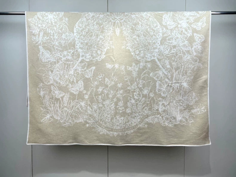Dior Cashmere Butterfly Throw Blanket