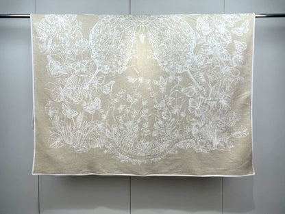Dior Cashmere Butterfly Throw Blanket