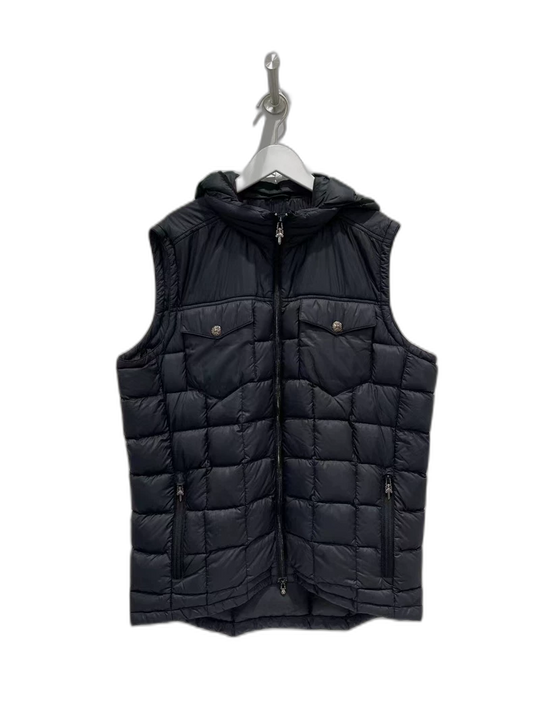 Chrome Hearts Black Padded Vest with Hood