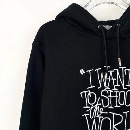 Dior Black Logo Embroidered Hoodie