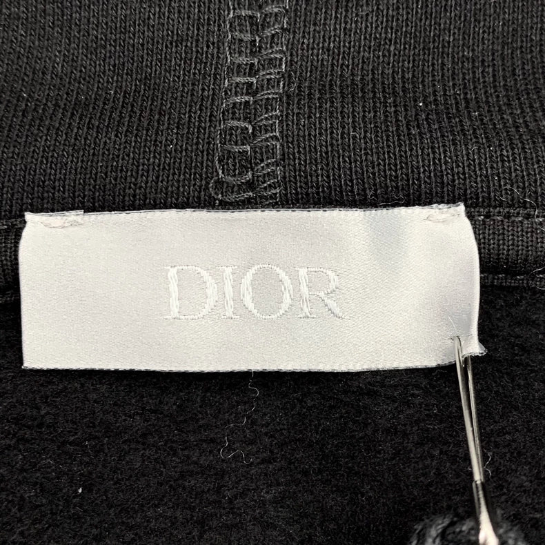 Dior Black Logo Embroidered Hoodie