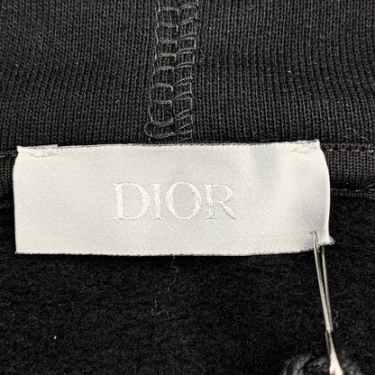 Dior Black Logo Embroidered Hoodie