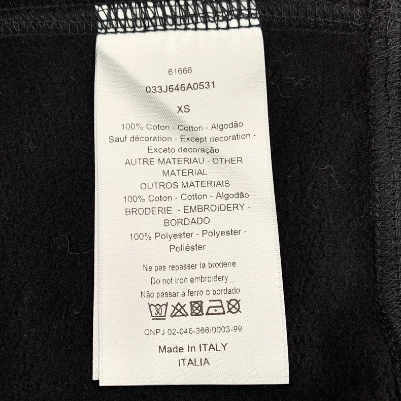 Dior Black Logo Embroidered Hoodie