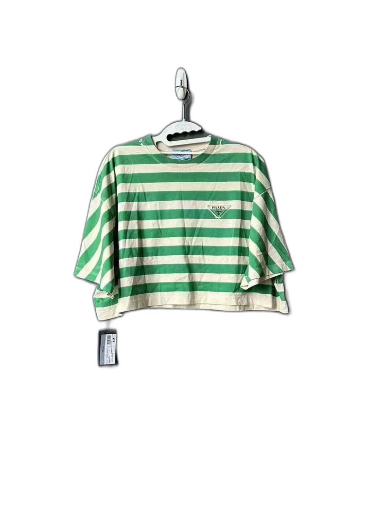Prada Short Sleeve Striped Top