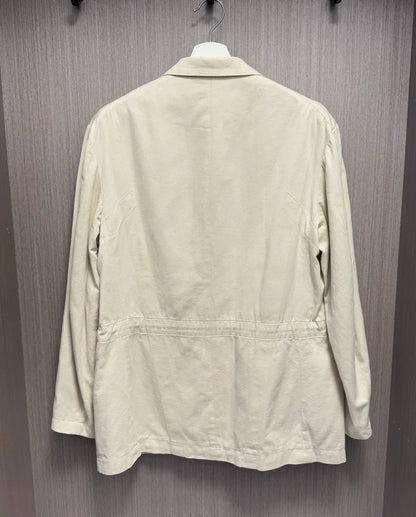 Ivory White Drawstring Jacket by Yohji Yamamoto