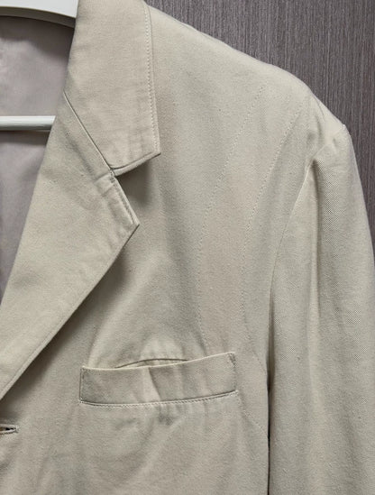 Ivory White Drawstring Jacket by Yohji Yamamoto