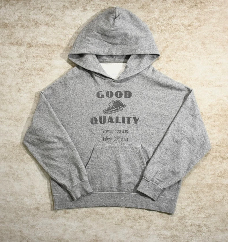 Gray Visvim Hoodie with Handwritten Letters
