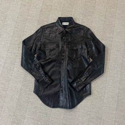Saint Laurent Rare Glossy Shirt Jacket