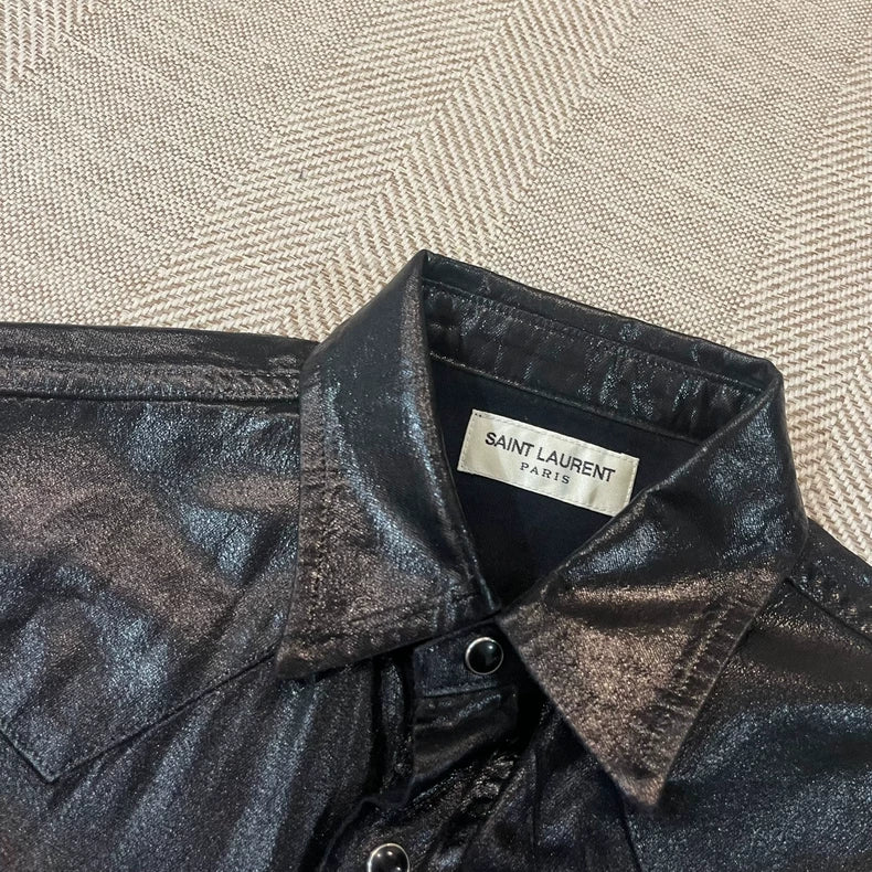 Saint Laurent Rare Glossy Shirt Jacket