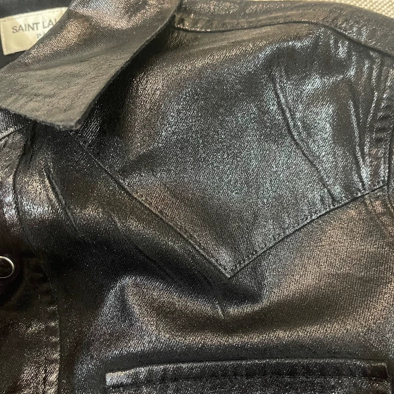 Saint Laurent Rare Glossy Shirt Jacket