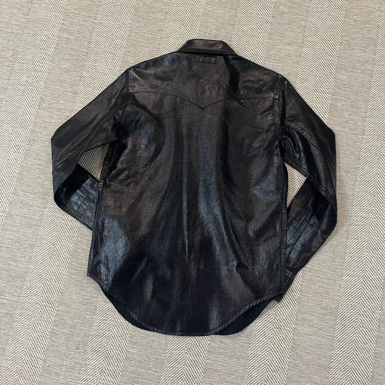 Saint Laurent Rare Glossy Shirt Jacket