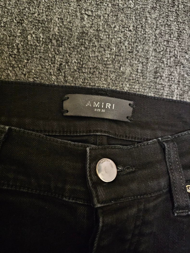 Amiri Distressed Patchwork Denim Jeans-yf