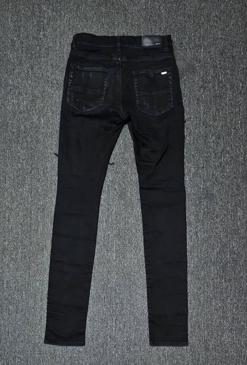 Amiri Distressed Patchwork Denim Jeans-yf