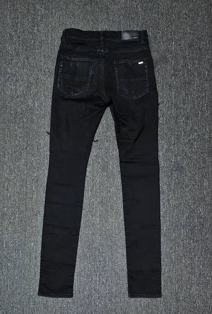 Amiri Distressed Patchwork Denim Jeans-yf