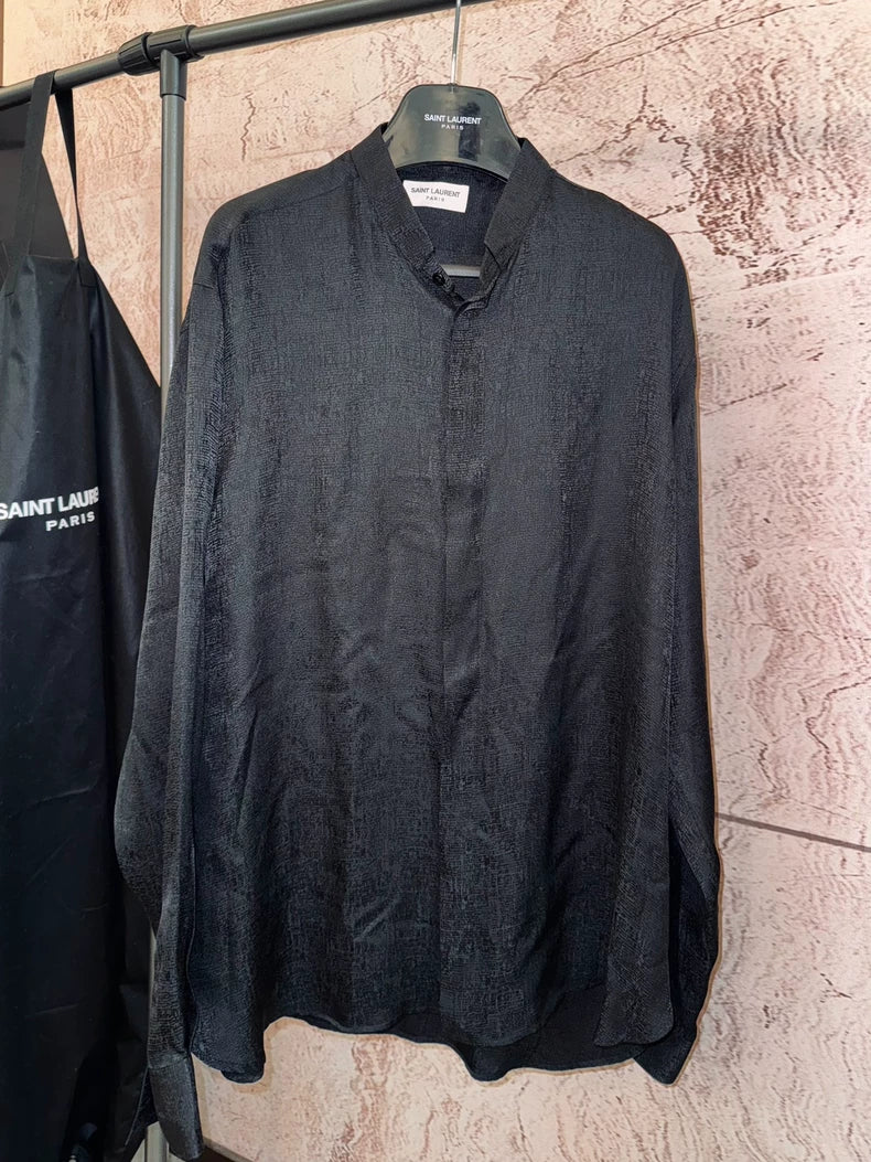 Saint Laurent 17SS Silk Button-Up Shirt-yf