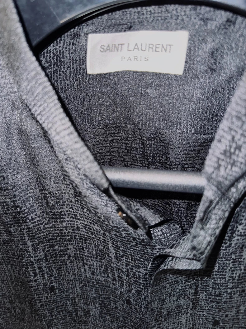 Saint Laurent 17SS Silk Button-Up Shirt-yf