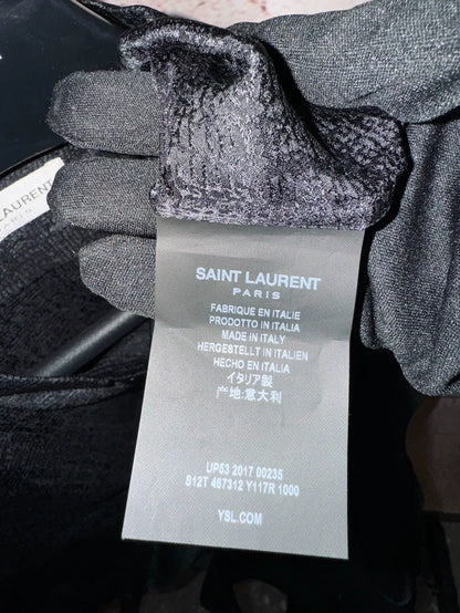 Saint Laurent 17SS Silk Button-Up Shirt-yf