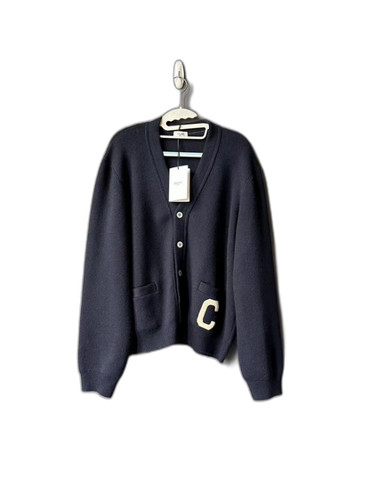 Celine Navy Blue Knit Cardigan with Buttons