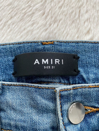 Amiri Blue Japanese Patchwork Denim Pants