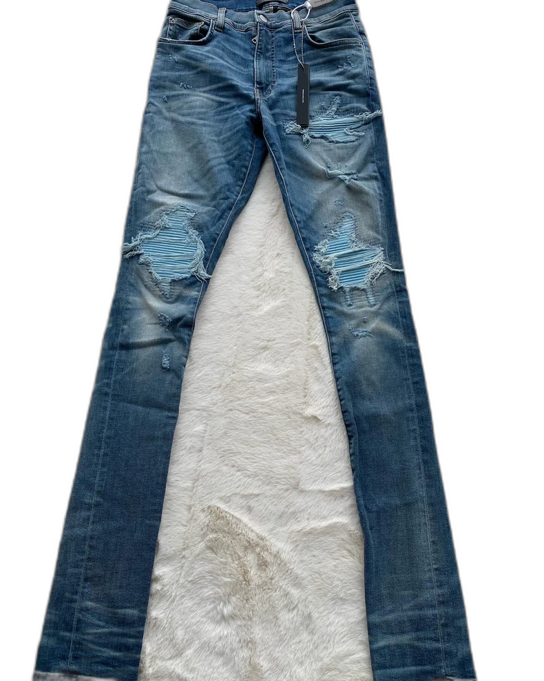 Amiri Distressed Blue Denim Jeans MX1 Style