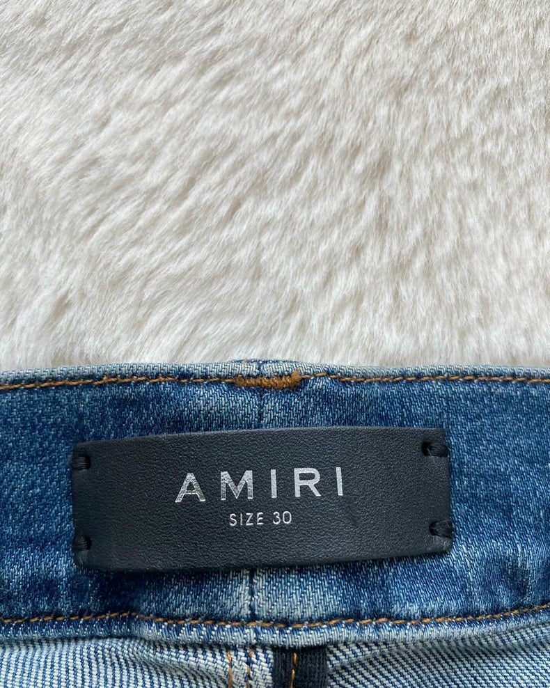 Amiri Distressed Blue Denim Jeans MX1 Style