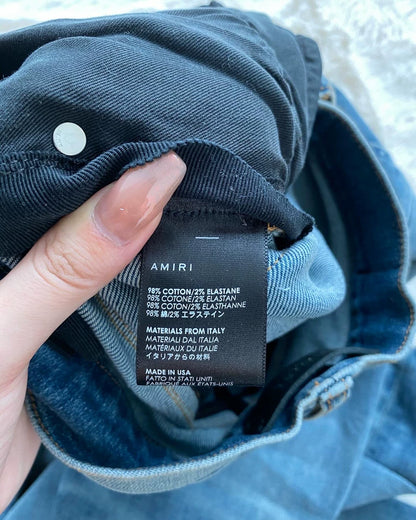 Amiri Distressed Blue Denim Jeans MX1 Style