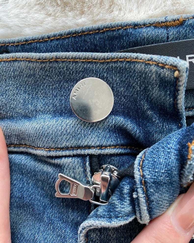 Amiri Distressed Blue Denim Jeans MX1 Style