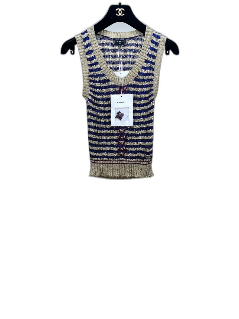 Chanel Knitted Striped Vest