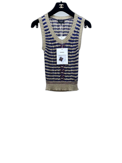 Chanel Knitted Striped Vest
