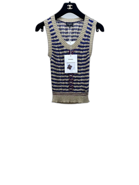 Chanel Knitted Striped Vest