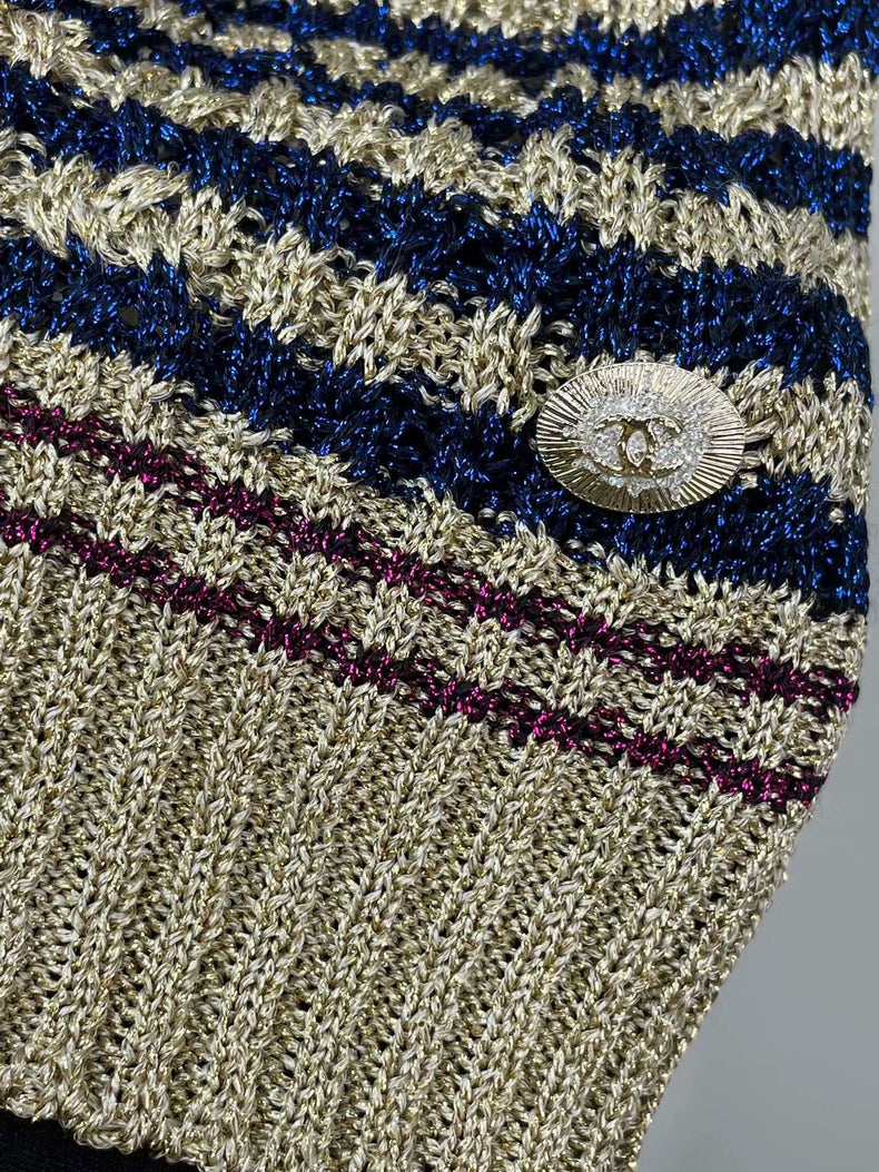 Chanel Knitted Striped Vest