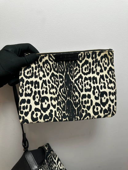 Givenchy Black White Leopard Print Tote Bag