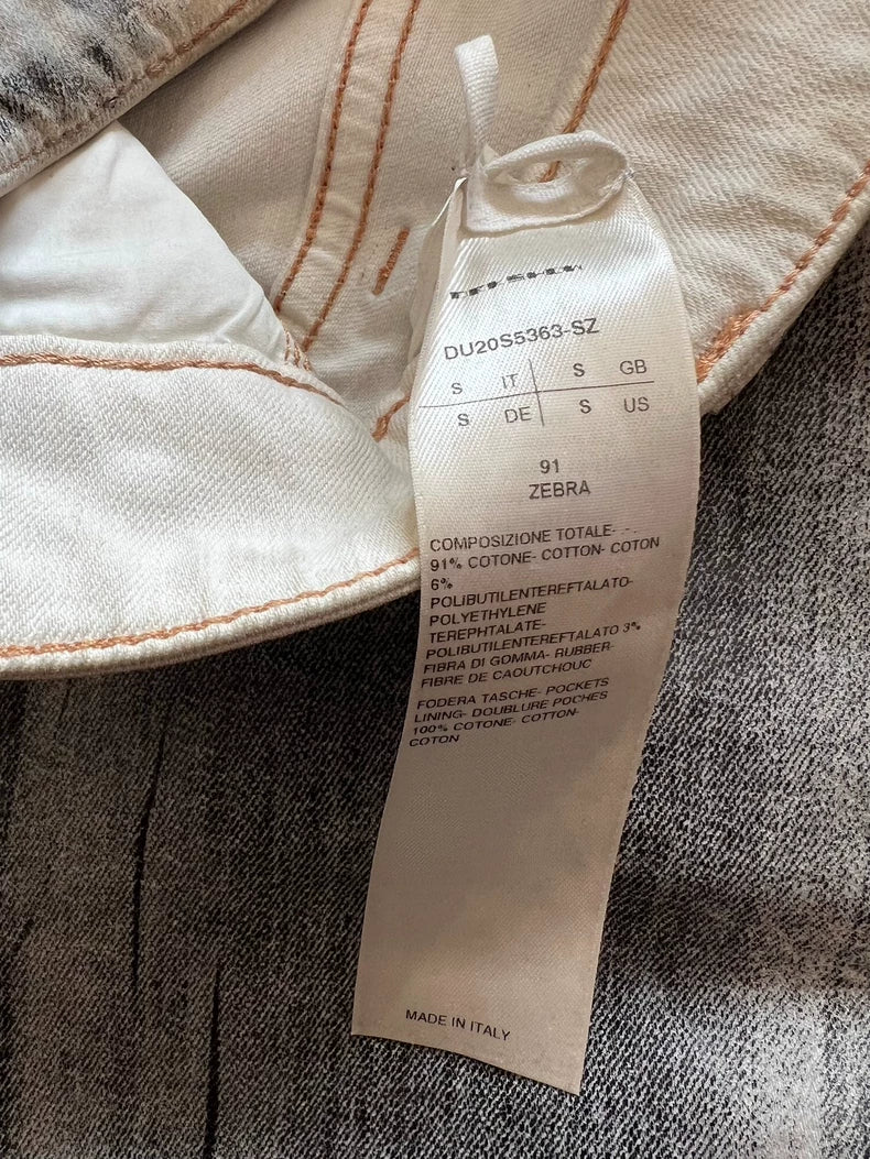 Rick Owens DRKSHDW White Waxed Pants